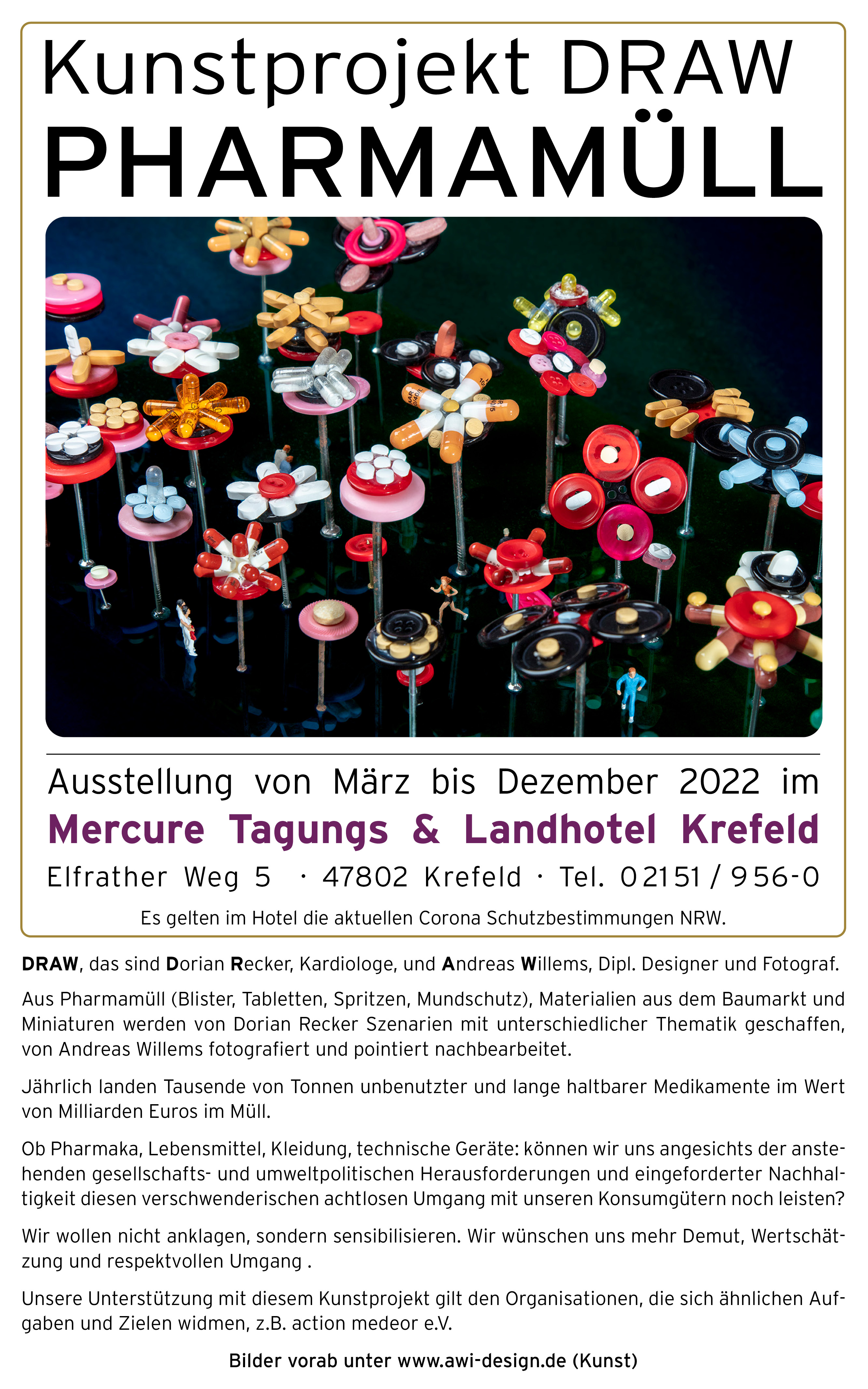 Ausstellung Kunstprojekt DRAW Mercure Tagungs- und Landhotel Krefeld